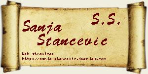 Sanja Stančević vizit kartica